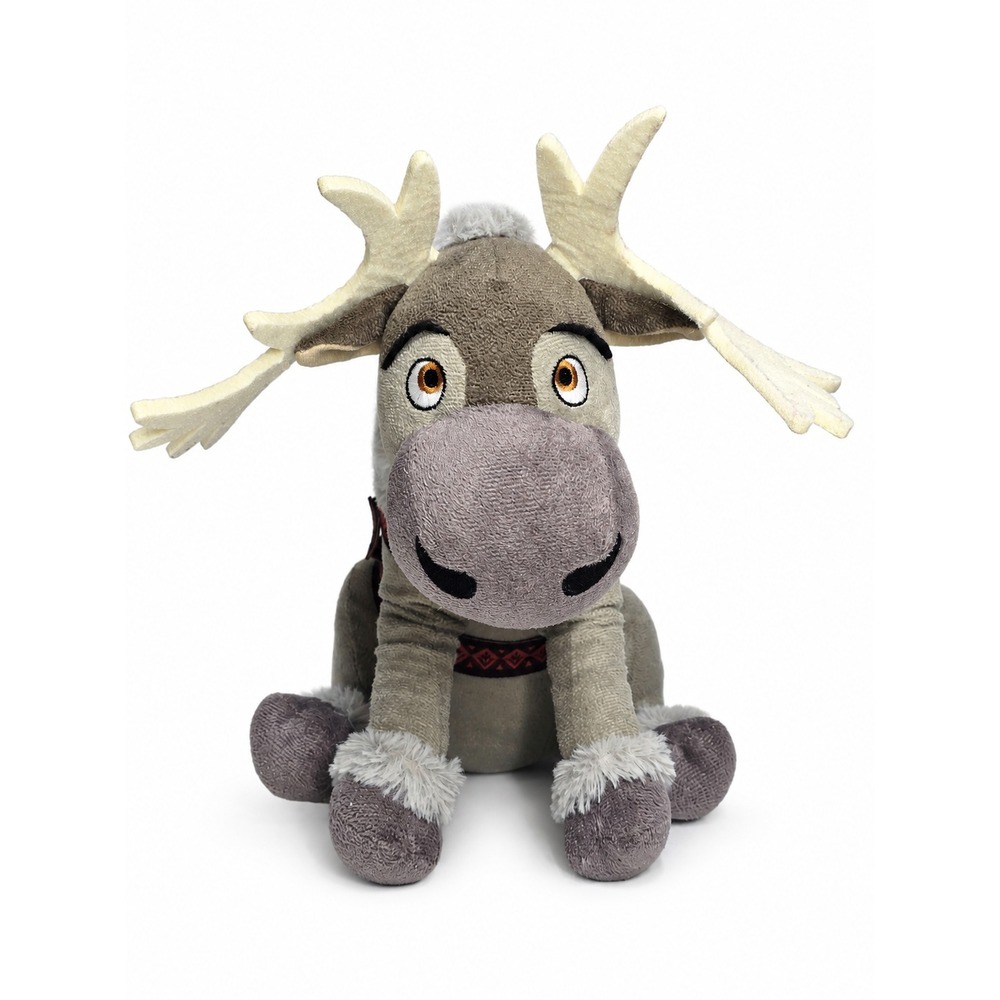 Disney Frozen Sven Reindeer Plush Stuffed Animal Just Play 9 inch Brown Reindeer